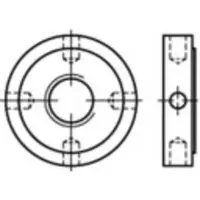 Toolcraft 137266 Kruismoer M28 DIN 1816 Staal 10 stuk(s)