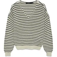 Vero Moda - VMNEWLEXSUN SHINE STRIPE LS V-NECK PULL. - Dames - Gebreide truien