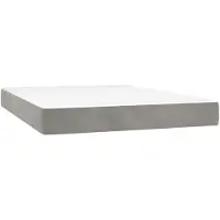 vidaXL - Pocketveringmatras - medium - 140x210x20 - cm - fluweel - lichtgrijs