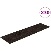 vidaXL Trapmatten Zelfklevend 30 stuks 76x20 cm Donkerbruin Rechthoekig
