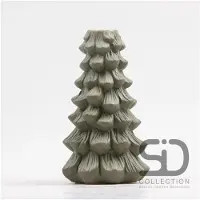 Season Inspired Decoration Kandelaar kerstboom 11x11x19 olijfgroen groen Aardewerk Season Inspired