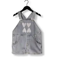 Jelly Mallow Meisjes Jumpsuits Heart Denim Short Overall - Paars - Maat 2-3Y