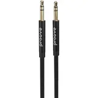 Proove Weft AUX Kabel 3.5mm – 1 Meter – Nylon Gevlochten – Verwardingsvrij – Zinklegering Connectoren – Zwart – Geschikt voor Auto en Dagelijks Gebruik