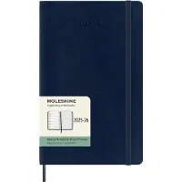Moleskine 18 Maanden Agenda - 2025/26 - Wekelijks - Large - Zachte Kaft - Saffier Blauw