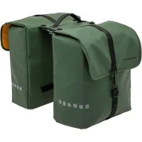 New Looxs Odense Double - Dubbele Fietstas - Geschikt voor Elektrische Fietsen - Afneembare Fietstas voor MIK Bagagedrager - Waterafstotend Polyester - 39 Liter - Groen