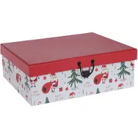 Koopman Geschenkdozenset kerst cadeauverpakking karton set van 3 multicolor.