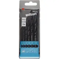 Wolfcraft - Metaalboorset HSS gewalst, Ø 2–8 mm, 6-dlg. - 8453000