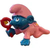 Schleich Smurfin Baby smurfje - 4 cm - Geboorte kindje - de smurfen roze