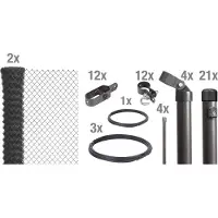 Alberts Draadgaasafrastering Hoogte: 80 - 200 cm, totale lengte: 15 - 100 m, voor plaatsing in beton (set)