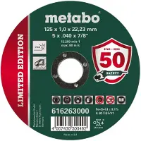 Metabo 616263000 Doorslijpschijf recht 125 mm 100 stuk(s) RVS