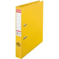 Esselte No.1 Power Kunststof A4 Ordner met Etikethouder - Voor 350 Vel - Rugbreedte van 50mm - Geel