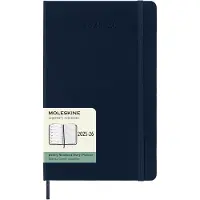 Moleskine 18 Maanden Agenda - 2025/26 - Wekelijks - Large - Harde Kaft - Saffier Blauw
