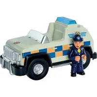 Simba Brandweerman Sam Jeep, politieauto 4x4, miniatuurfiguur