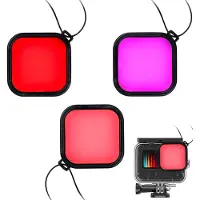MOJOGEAR Duikfilters voor MOJOGEAR GoPro Hero 9,10,11,12 waterdichte behuizing
