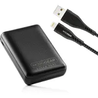 MOJOGEAR MINI EXTRA FAST 10.000 mAh powerbank met Apple Lightning naar USB kabel Extra Sterk