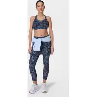 Sweaty Betty Sport BH Women Power Medium Support Blue Aurora Print-XL