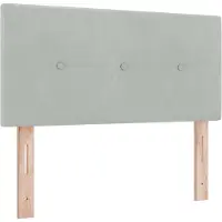 vidaXL Hoofdbord Lichtgrijs 100 cm Fluweel