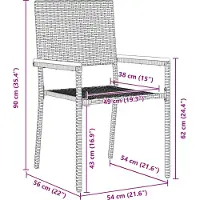 vidaXL Tuin stapelstoelen 2 st Crème en bruin
