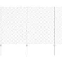 vidaXL gaashek met palen 10 x 1,6 m Gegalvaniseerd staal Zilverkleurig