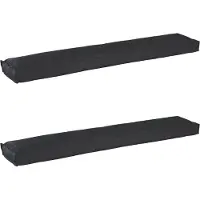 vidaXL Pallet Kussen Set 2 st Oxford Stof Zwart 200 x 40 x 8 cm