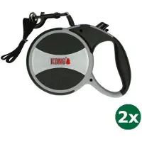 Kong rollijn voor hond explore grijs 2x 7,5 mtr tot 50 kg