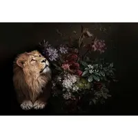 A.S. Création Bloemen fotobehang met leeuw zwart DD110621, BRICOFLOR.nl
