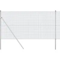 vidaXL Grond Fix Gelast Draadhek 50 x 1,2 m Zilverkleurig Mesh
