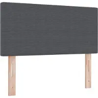 vidaXL Hoofdbord Donkergrijs 90 cm Corduroy stof