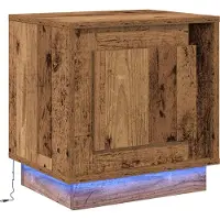 vidaXL Nachtkastje Oudhout 44 x 34,5 x 45 cm Bewerkt hout