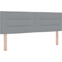 vidaXL Hoofdbord Lichtgrijs 160 cm Stof