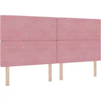 vidaXL Hoofdbord Roze 200 cm Fluweel