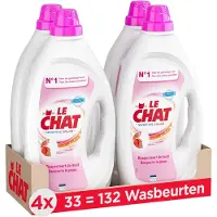 Le Chat 4x Vloeibaar Wasmiddel Sensitive Color 33 Wasbeurten 1,485 Liter