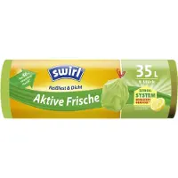 Swirl 12x Vuilniszakken met Trekband Geparfumeerd Actif Fresh 35 liter 9 stuks