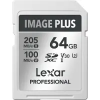 Lexar Image Plus 64GB SDXC UHS-I V30 - R205/W100 MB/s