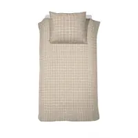 Cinderella Dekbedovertrek Carre Flanel - Naturel - 140x220