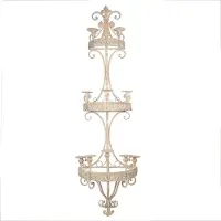 Clayre & Eef Kandelaar 44x19x143 cm ijzer wanddecoratie