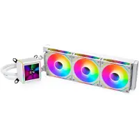 Lian Li Galahad II LCD SL-INF 360, afmeting radiator: 360 mm - voor Intel LGA: 1700, 1200, 115x - AMD AM5, AM4 - 3x 120 mm ARGB fans - wit