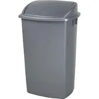 Vepa Bins - Afvalbak 50 l, met deksel, rechthoekig, L 315 x B 400 x H 680 mm, kunststof, grijs