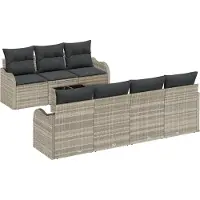 vidaXL Tuinbank Set 8 st 7-Aantal zitplaatsen