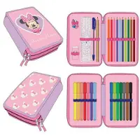 Cerdá Disney Minnie Mouse etui gevuld – schooletui en pennenbox met accessoires voor kinderen