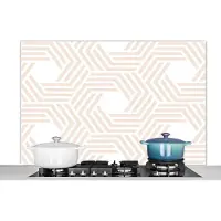 KitchenYeah Spatscherm - Achterwand keuken - Patronen - Design - Beige - Abstract - 120x80 cm
