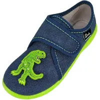 Beck Huisschoenen 'Creepy' donkerblauw / lichtgroen / zwart