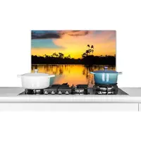 KitchenYeah Spatscherm keuken 60x40 cm - Kookplaat achterwand Water - Natuur - Zomer - Lucht - Muurbeschermer - Spatwand fornuis - Hoogwaardig aluminium