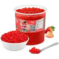 The Inspire Food Company Inspire Food Company - Bubble tea - Bubble Tea Parels - Popping Boba Pearls - Popping Fruitparels - Aardbeien smaak - 3.2 KG