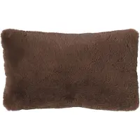 Dutch decor ZAYA - kussenhoes 30x50 cm - bontlook - Chocolate Martini - bruin - met rits - zonder binnenkussen