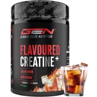 German Elite Nutrition GEN Gearomatiseerd Creatine Poeder - 550g - Creatine Monohydraat + L-Taurine - Gemicroniseerde Creatine met Aroma - Geen Suiker & Top Oplosbaarheid - Veganistisch (Cola)