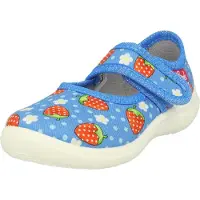 Beck Huisschoenen 'Erdbeere' lichtblauw / lichtgroen / rood / wit