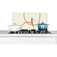 KitchenYeah Spatscherm keuken - Man - Vrouw - Liefde - Retro - Keuken - Spatwand - 60x30 cm - Achterwand keuken