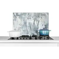 KitchenYeah Spatscherm keuken 60x40 cm - Kookplaat achterwand Verf - Industrieel - Design - Muurbeschermer - Spatwand fornuis - Hoogwaardig aluminium
