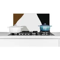KitchenYeah Spatscherm keuken 60x30 cm - Kookplaat achterwand Minimalisme - Design - Vormen - Muurbeschermer - Spatwand fornuis - Hoogwaardig aluminium
